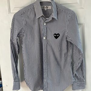 Comme des Garsons striped logo shirt